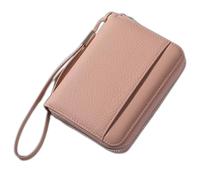 YUGSHNKFC Portafoglio corto alla moda da donna portamonete in ecopelle piccola borsa porta carte di credito con cerniera multipli scomparti per carte, Rosa Taro