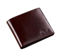 YUGSHNKFC Portafoglio corto da uomo con porta carte antifurto, elegante e pratico, con blocco in PU, Caff