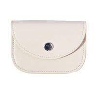 YUGSHNKFC Portamonete corto alla moda PU Portafoglio in pelle piccola borsa per le donne titolare della carta manica con bottone vacanza, bianco