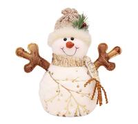 YUGSHNKFC Pupazzo di neve decorazione desktop peluche bambola morbida cucina soggiorno desktop bambola bella pupazzo di neve con sciarpa bambola di peluche