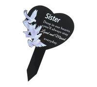 YUGSHNKFC Resistente alle intemperie Memoriali Giardino Ricordi Targhe Adatto Per Acrilico A Forma di Cuore Simpatia Regalo Incisione Design Personalizzabile Memoriali Per Gravesite