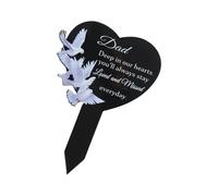 YUGSHNKFC Resistente alle intemperie Memoriali Giardino Ricordi Targhe Adatto Per Acrilico A Forma di Cuore Simpatia Regalo Incisione Design Personalizzabile Memoriali Per Gravesite