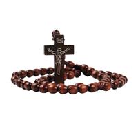 YUGSHNKFC Rosario realizzato a mano in robusto legno naturale per la preghiera quotidiana e con accessori dal design elegante, Misura unica, come descritto, come descritto
