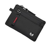YUGSHNKFC Semplice portamonete porta carte di credito resistente all'acqua piccolo portafoglio elegante custodia con cerniera chiusura cambio borsa portafoglio semplice porta credito per viaggi, D