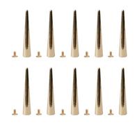 YUGSHNKFC Set di 10 eleganti borchie a vite borchie rivetti collare cintura borchie struttura in lega per cinture, collari e accessori moda accessori moda, 5 pointed cone 6x12, come descritto, come