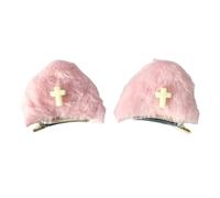 YUGSHNKFC Set di 2 fermagli per capelli con orecchie di gatto, per donne e adolescenti, per carnevale, feste, frangia