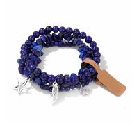 YUGSHNKFC Set di 3 sofisticati braccialetti con ciondolo a forma di stella e luna, ornamento per donne, gioielli alla moda con chiusura regolabile per feste e appuntamenti, Misura unica, come