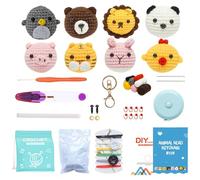 YUGSHNKFC Set di animali all'uncinetto per adulti principianti include istruzioni video tutorial fatti a mano forniture per maglieria animale bambino mestiere con gancio