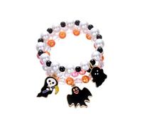 YUGSHNKFC Set Gioielli da Festival Halloween da 3 Braccialetti con Ciondoli in Lega Spettro Zucca Adatti per Feste in Costume Catena A Mano Halloween per Bambini