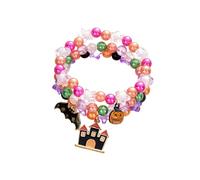 YUGSHNKFC Set Gioielli da Festival Halloween da 3 Braccialetti con Ciondoli in Lega Spettro Zucca Adatti per Feste in Costume Catena A Mano Halloween per Bambini
