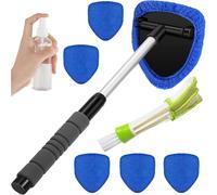 YUGSHNKFC Set Regolabile per La Pulizia dei Vetri Auto Include Un Flacone per L'erogazione Acqua E Spazzola per La Manutenzione del Parabrezza. Lavavetri in Microfibra per Vetri Auto