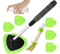 YUGSHNKFC Set Regolabile per La Pulizia dei Vetri Auto Include Un Flacone per L'erogazione Acqua E Spazzola per La Manutenzione del Parabrezza. Lavavetri in Microfibra per Vetri Auto