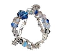 YUGSHNKFC Sofisticato accessorio con perline a stella blu progettato per uno stile versatile e migliorare l'eleganza generale feste casual