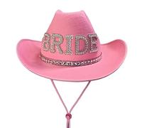 YUGSHNKFC Sposa brillante lettera per sole per festa cappello regolazione corda sposa top con