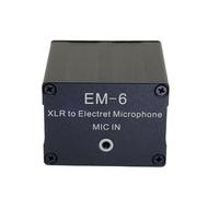 YUGSHNKFC Studio Grade XLR A 3.5mm Electret Microfono Converter Costruzione In Alluminio Per Chiara Voice Capturing E Modifica Electret Microfoni Condensatore Convertitore