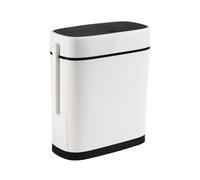 YUGSHNKFC Thin 14L Bathroom Wastebasket Trash Can with Toilet Brush Holder Waterproof &Versatility Garbage Bin for Any Décoration Bathroom Trash Can