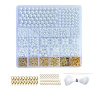 YUGSHNKFC Versatile Spacer Beads Charm Loose ABS Material DIY Set Threading for Bracelet And Jewelry Making Beads Set