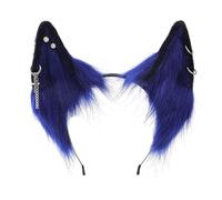 YUGSHNKFC Volpe pelosa Cerchietto per capelli da donna in peluche LolitaStyle Fascia per capelli per feste Accessori per Halloween