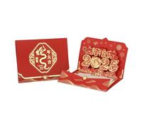 YUGSHNKFC Year of The Snake 3D Popup Blessing Invitation Card with Envelope Chinese New Greeting for Spring Festival of The Snake