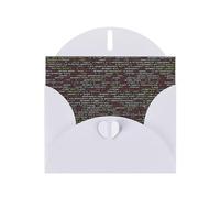 YUGTAEE Biglietto d'auguri bianco programmatore codice di programmazione stampato 10,2 x 15,2 cm per Natale, compleanni dei bambini, San Valentino, anniversari di matrimonio e inviti per feste