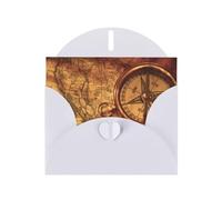 YUGTAEE Biglietto di auguri bianco con scritta "Law of the Compass Navigation", 10,2 x 15,2 cm, per Natale, compleanni, San Valentino, anniversari di matrimonio e inviti per feste