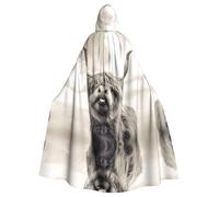 Yugtaee Divertente mantello con cappuccio per adulti, con stampa di mucca delle Highland Cow, per giochi di ruolo, costumi da palcoscenico, feste, facile da pulire
