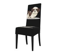 YUGTAEE Il coprisedia Shih Tzu Dog Picture è facile da smontare e realizzato in tessuto ad alta resilienza resistente all'usura