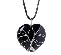 Yugugomo Collana con cuore di, ciondolo a forma di cuore, naturale, ciondolo alla moda per San, Siehe Beschreibung, Vedi descrizione