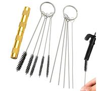 Yugugomo Kit Pulizia Aerografo | Kit per Pulizia Aeropenna - Utensile con Ago in Acciaio Inossidabile per Manici | Portatile per Artigiani e Casa