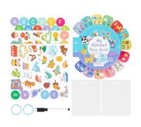 Yugugomo Libro di adesivi per bambini | apprendimento sensoriale e gioco di assegnazione per attività tranquille, giocattoli per viaggi in aereo, per neonati e bambini, per Capodanno, compleanno