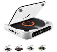 Yuguz Portable CD Player, 2025 new portable bluetooth-compatible cd-player, Mini Rechargeable Speaker for Home, Office, Travel，with Headphones (#1)