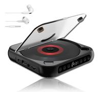 Yuguz Portable CD Player,New Bluetooth-Compatible CD-Player with Headphones,Supports CD/USB/BT and Repeat Modes,Mini Rechargeable Discman for Home,Office and Travel (Black)
