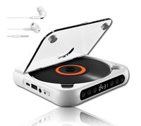Yuguz Portable CD Player,New Bluetooth-Compatible CD-Player with Headphones,Supports CD/USB/BT and Repeat Modes,Mini Rechargeable Discman for Home,Office and Travel (White)