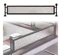 YUGXTH Divisori for Aree da Pranzo, Pannello Divisorio for La Privacy Traslucido, Struttura in Metallo + Vetro Temperato for Ufficio, Hotel(Black,L130xH30cm/51.2x12in)