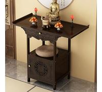 YUGXTH Tavolo altare in bambù, tavolo da meditazione con conservazione, tavolo per meditazione, armadietto per relax, preghiere, divinazione, adorazione (50 cm)