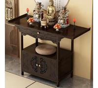 YUGXTH Tavolo Altare in Bambù, Tavolo Puja con Ripostiglio, Tavolo di Preghiera per Meditazione in Piedi, Armadio Altare per il Rilassamento, Preghiere, Divinazione, Culto (100 cm/39,3 pollici)