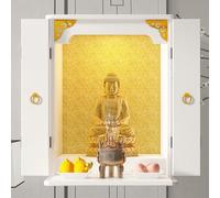 YUGXTH Tavolo Altare Montato, Tavolo da Meditazione Cinese, Tavolo da tè Buddista in Legno, Tavolo da Preghiera for Preghiere e Divinazione(White,60x33x53cm)