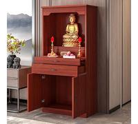 YUGXTH Tavolo da Altare, Tavolo da tè Buddista con Contenitore, Cinese Tavolo da Preghiera, Tavolo da Meditazione for Il Relax, Preghiere(Red,70cm/27.5in)