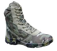 YUHAI Stivali Militari Mens Impermeabile, Python Pattern Antiscivolo Pattuglia all'aperto Stivali Tattici Traspiranti, Green Python Pattern-46(UK 12)
