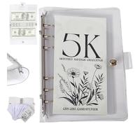 Yuhaidzsw 12 Monthly Savings Challenges Binder, 12-Month Envelopes Money Saving Challenge Binder, Monthly Money Saving Challenge Binder, 2.5k/5k/10k Dollars Savings Challenge Book with Envelopes (5k)