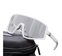 YUHANG Photochromic Cycling Glasses,Outdoor Sunglasses,Antiappannamento,Completamente Adattabili Dalla Città Alla Natura Selvaggia,26g (White)
