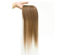 YUHANXINHESHE Integratori per capelli umani da 40 cm per donne, base in seta svizzera traspirante 7,5 x 10 cm, fissaggio con clip, densità 110 aggiunge volume dei capelli(6)