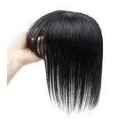 YUHANXINHESHE Integratori per capelli umani per donne con frangia a 360°, base in seta 8 x 12 cm, posticci 3D per uso quotidiano aggiunge il volume dei capelli(20 cm, nero naturale)