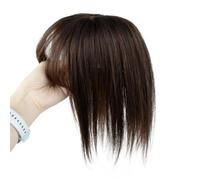 YUHANXINHESHE Integratori per capelli umani per donne con frangia a 360°, base in seta 8 x 12 cm, posticci 3D per uso quotidiano aggiunge volume dei capelli(25 cm, marrone scuro)