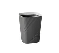 YUHANXINHESHE Pattumiera in plastica con anello fisso, due capacità tra cui scegliere, for WC, camera da letto, cucina, soggiorno(Black,Large)