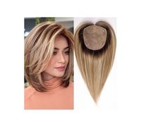 YUHANXINHESHE Posticci per capelli per donne, 30 cm, capelli naturali, 12,7 x 14 cm, grande copertura per capelli radi aggiunge volume ai capelli (with Bangs, Ombre Honey Brown)