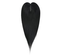 YUHANXINHESHE Toppers per capelli umani da 12 pollici per donne con capelli radi, dimensione base di 7 x 11 cm con 3 clip aggiunge volume dei capelli(Jet Black)