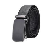 YUHNPSZE Cintura di Cuoio Cintura in Pelle A Cricchetto Automatico Semplice, Cintura in Pelle Casual da Uomo, Pantaloni E Cintura dei Jeans-B-130 Cm