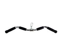 yuhqc Lat Cable Machine Attachment Curl Pulldown Barbell Revolving Bar, Multi-Exerciser Cable Attachment, Solid Steel Tricep Press Down Bar with Rubber Handgrips & Revolving Hanger(29 Inch)