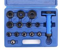 Yuhtech 14 pezzi Hollow Punch Set 5-35mm Cuoio Foro Punch Cutter con Puching Maniglia Leatherworking Belt Hole Punching Tool